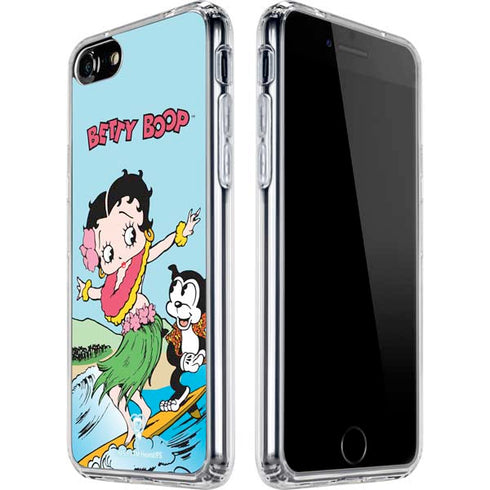 Betty Boop Surfing iPhone SE (2nd & 3rd Gen) Clear Case