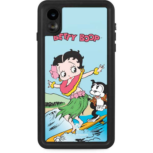 Betty Boop Surfing iPhone XR Waterproof Case