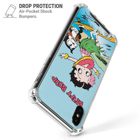 Betty Boop Surfing iPhone XS Max Clear Case