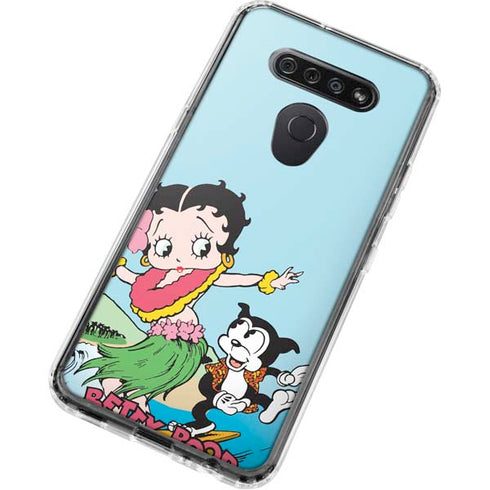 Betty Boop Surfing LG K51/Q51 Clear Case