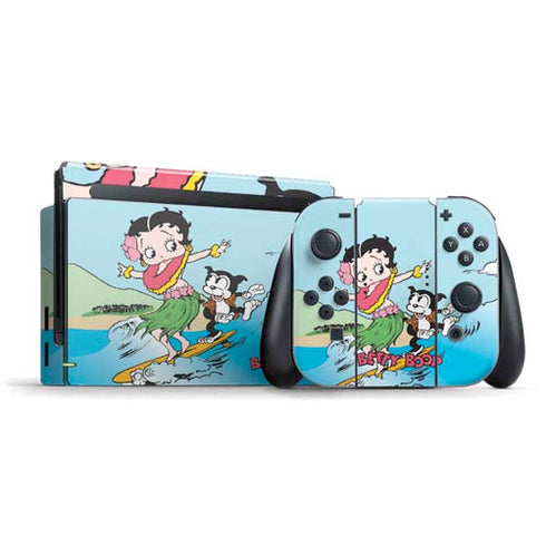Betty Boop Surfing Nintendo Switch Bundle Skin