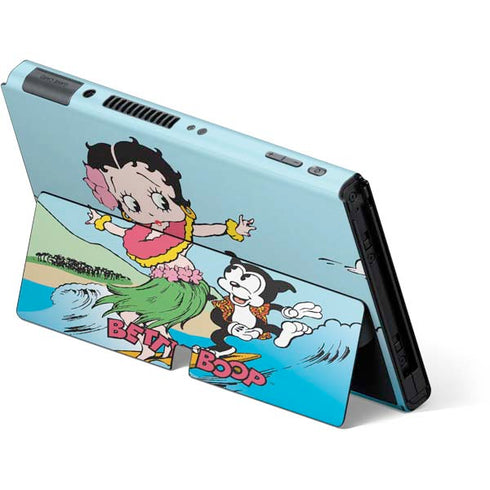Betty Boop Surfing Nintendo Switch OLED (2021) Skin