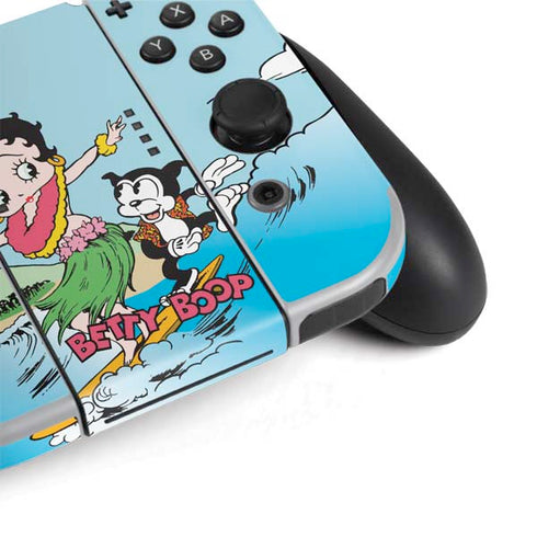 Betty Boop Surfing Nintendo Switch OLED (2021) Skin