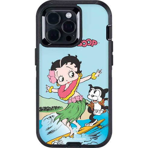 Betty Boop Surfing Otterbox Defender iPhone Skin
