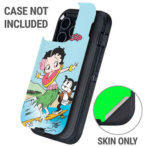 Betty Boop Surfing Otterbox Defender iPhone Skin