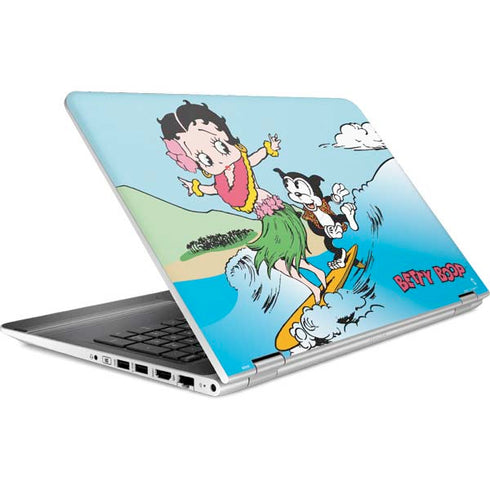 Betty Boop Surfing HP Pavilion Skin