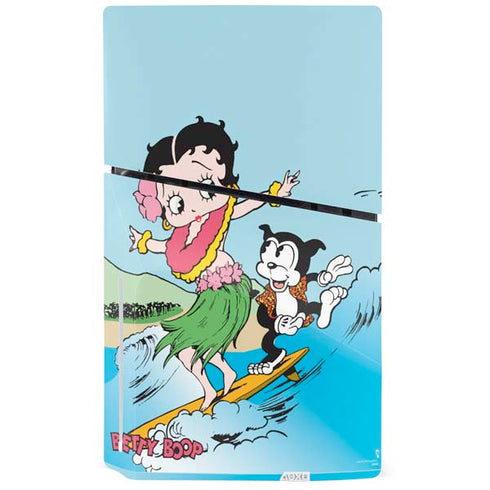Betty Boop Surfing PS5 Slim Disk Console Skin