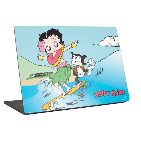 Betty Boop Surfing Universal Laptop 16in (13 x 9.4in) Skin