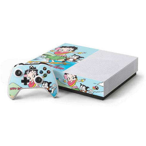 Betty Boop Surfing Xbox One S All-Digital Edition Bundle Skin