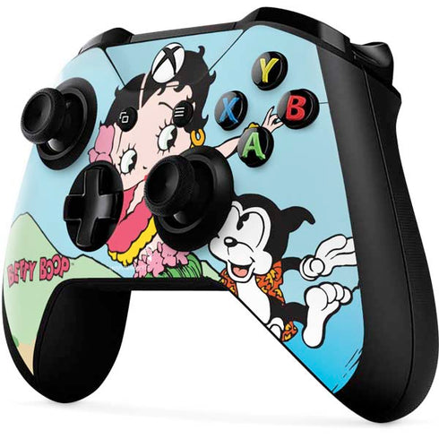 Betty Boop Surfing Xbox One X Controller Skin