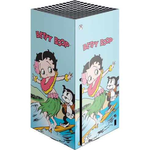 Betty Boop Surfing Xbox Series X Console Skin