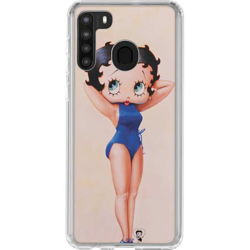 Betty Boop Swimsuit Galaxy A21 Clear Case