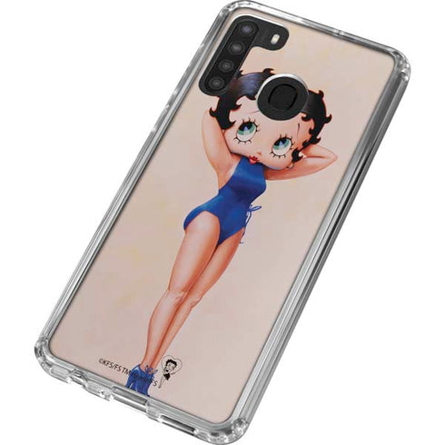 Betty Boop Swimsuit Galaxy A21 Clear Case