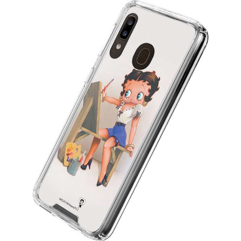 Betty Boop The Artist Galaxy A30 Clear Case