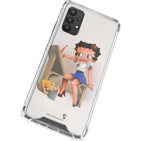 Betty Boop The Artist Galaxy A32 5G Clear Case