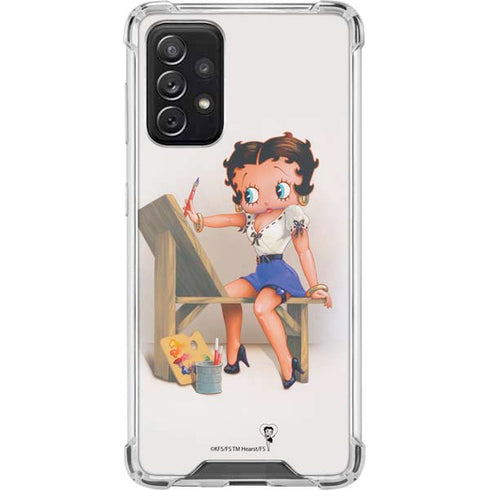 Betty Boop The Artist Galaxy A72 5G Clear Case