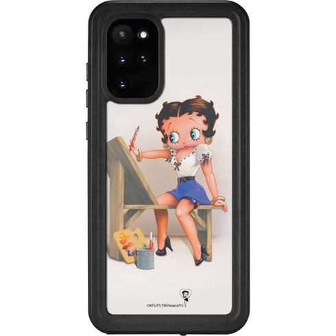 Betty Boop The Artist Galaxy S20 Plus Waterproof Case