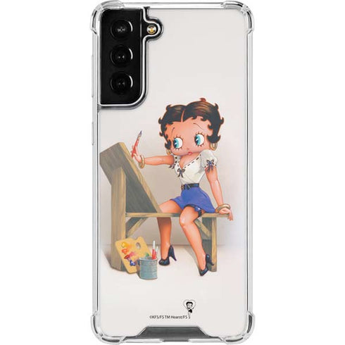 Betty Boop The Artist Galaxy S21 FE Clear Case