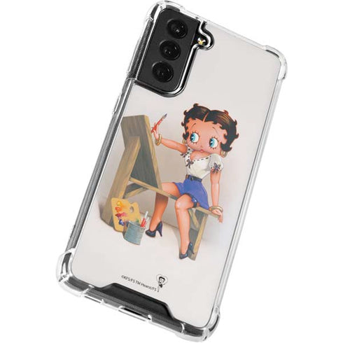 Betty Boop The Artist Galaxy S21 FE Clear Case