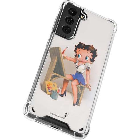 Betty Boop The Artist Galaxy S21 Plus 5G Clear Case