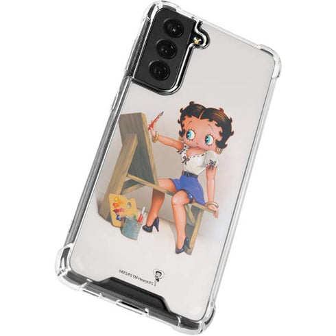 Betty Boop The Artist Galaxy S22 Plus Clear Case