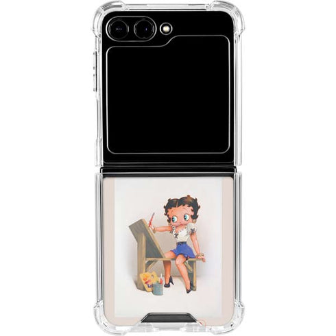 Betty Boop The Artist Galaxy Z Flip5 5G Clear Case