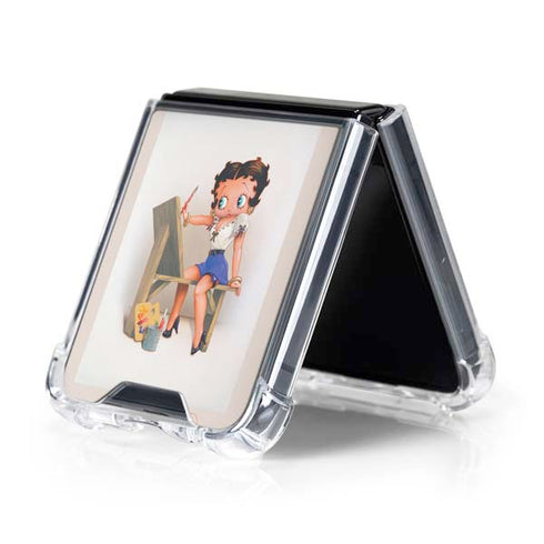 Betty Boop The Artist Galaxy Z Flip5 5G Clear Case