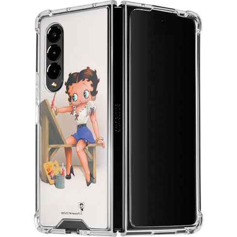 Betty Boop The Artist Galaxy Z Fold4 5G Clear Case