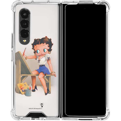Betty Boop The Artist Galaxy Z Fold4 5G Clear Case
