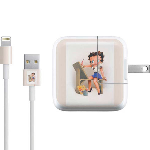 Betty Boop The Artist iPad Charger (10W USB) Skin