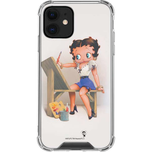Betty Boop The Artist iPhone 12 Clear Case