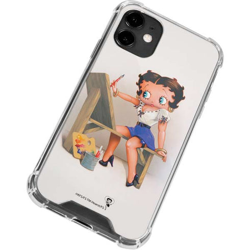 Betty Boop The Artist iPhone 12 Clear Case