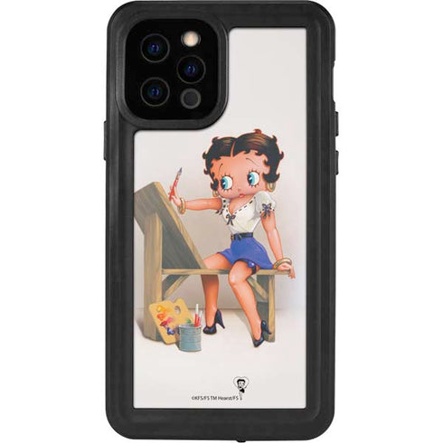 Betty Boop The Artist iPhone 12 Pro Waterproof Case