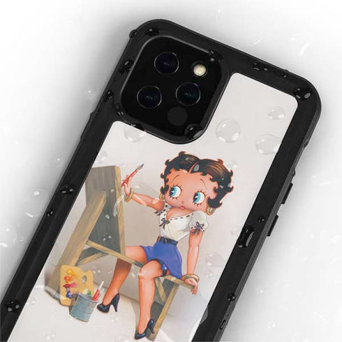 Betty Boop The Artist iPhone 12 Pro Waterproof Case