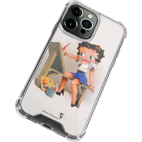 Betty Boop The Artist iPhone 13 Pro Clear Case