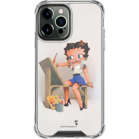 Betty Boop The Artist iPhone 14 Pro Max Clear Case