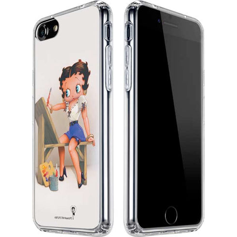 Betty Boop The Artist iPhone SE (2nd & 3rd Gen) Clear Case