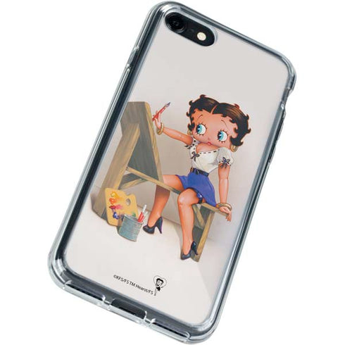 Betty Boop The Artist iPhone SE (2nd & 3rd Gen) Clear Case