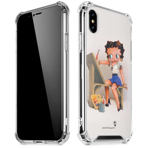 Betty Boop The Artist iPhone XS Max Clear Case