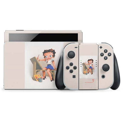 Betty Boop The Artist Nintendo Switch OLED (2021) Skin