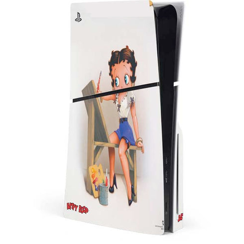Betty Boop The Artist PS5 Slim Disk Console Skin