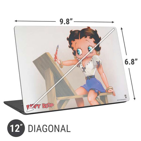 Betty Boop The Artist Universal Laptop 12in (9.8 x 6.8in) Skin
