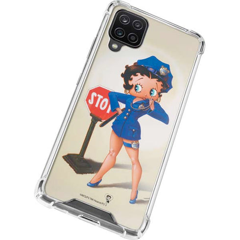 Betty Boop The Police Officer Galaxy A12 Clear Case
