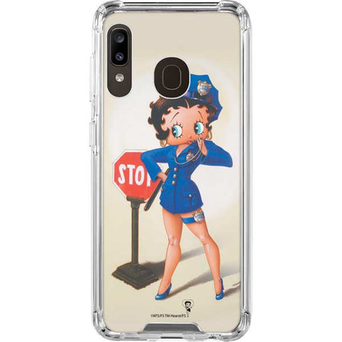 Betty Boop The Police Officer Galaxy A30 Clear Case
