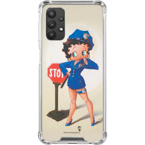 Betty Boop The Police Officer Galaxy A32 5G Clear Case