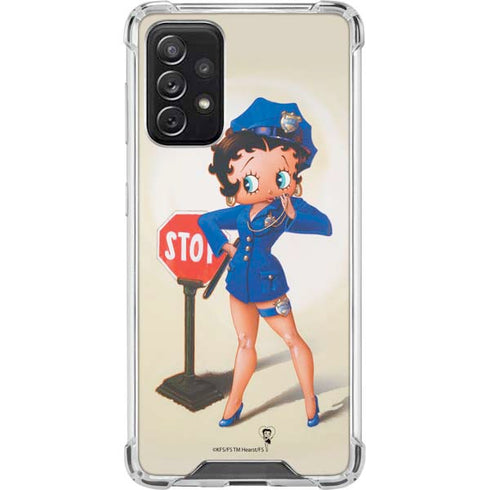 Betty Boop The Police Officer Galaxy A72 5G Clear Case