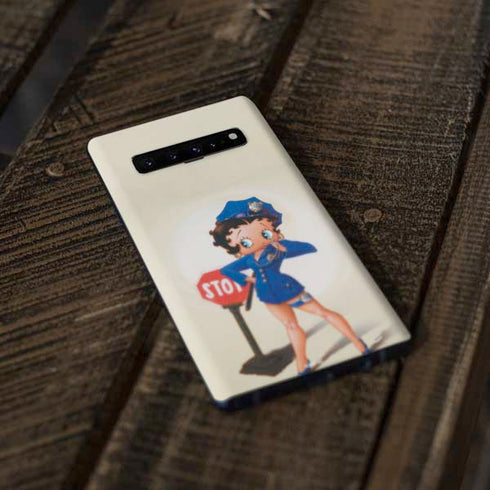 Betty Boop The Police Officer Galaxy S10 Plus Skin