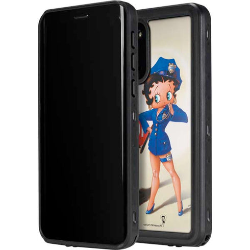 Betty Boop The Police Officer Galaxy S20 Waterproof Case
