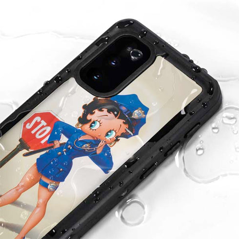 Betty Boop The Police Officer Galaxy S20 Waterproof Case