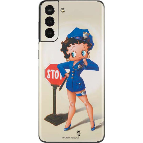 Betty Boop The Police Officer Galaxy S21 Plus 5G Skin